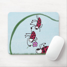 Mousepad Cute Ladybug Professando Sua Pintura De Amor
