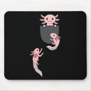 Mousepad Cute Little Axolotl Brincando Subindo No Bolso Hom