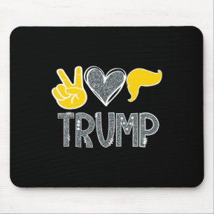 Mousepad Cute Paz Coração Amor Trump Donald Engraçado Cabel