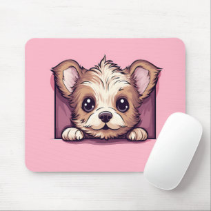 Mousepad Cute Peeking Yorkshire Terrier Dog
