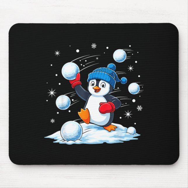 Mousepad Cute Penguin Christmas Pajamas Shirt Boys, Penguin (Frente)