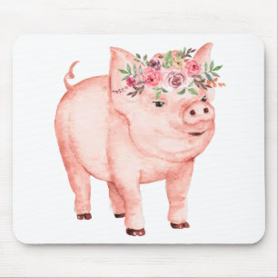 Mousepad Cute Pig Gift Farmer's Wife Country Girl Farm