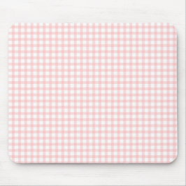 Mousepad Cute Retro Pink Gingham Plaid pattern