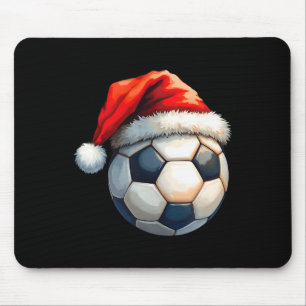 Mousepad Cute Soccer Ll Chapéu de Natal do Papai Noel Festa