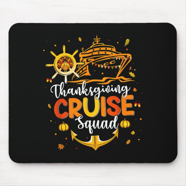 Mousepad Cute Thanksgiving Cruise Squad Matching Family Vac (Frente)