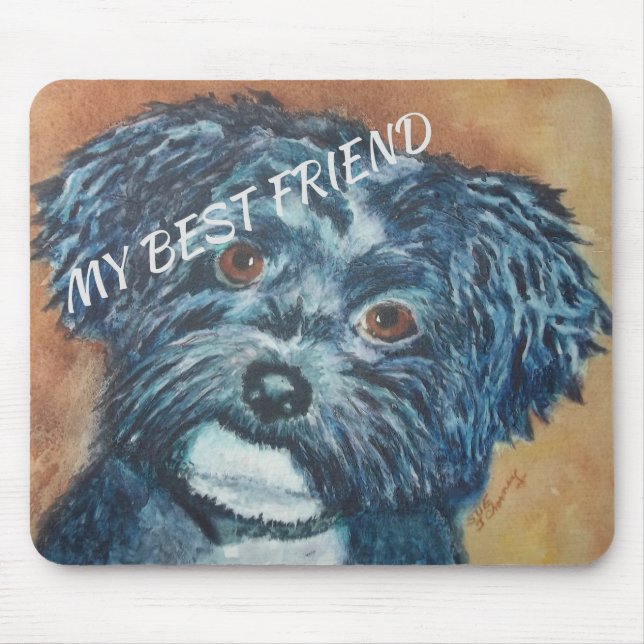 MOUSEPAD CUTIE HAVANESE PRETO (Frente)