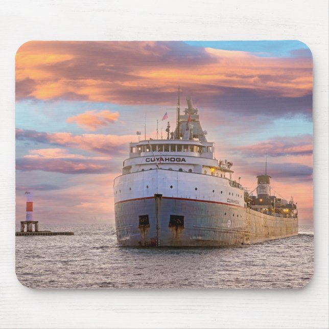 Mousepad Cuyahoga Freighter Ao Sunset (Frente)
