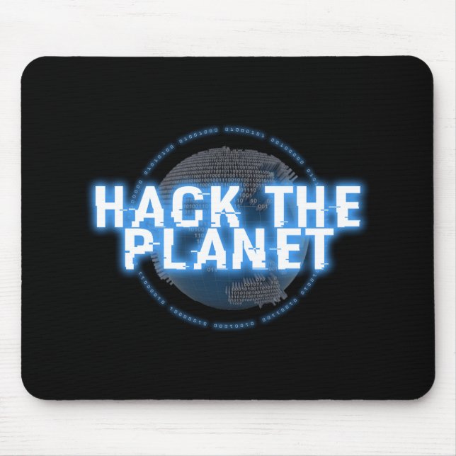 Mousepad CYBER HACK O computador PLANETA, defesa, hack, hac (Frente)
