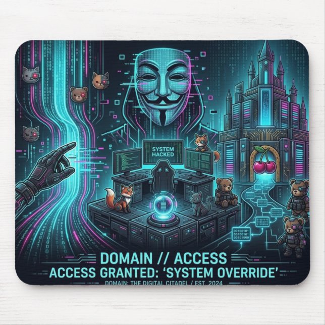 Mousepad Cyber Hacker Vibes – Mouse Pad🖤 (Frente)