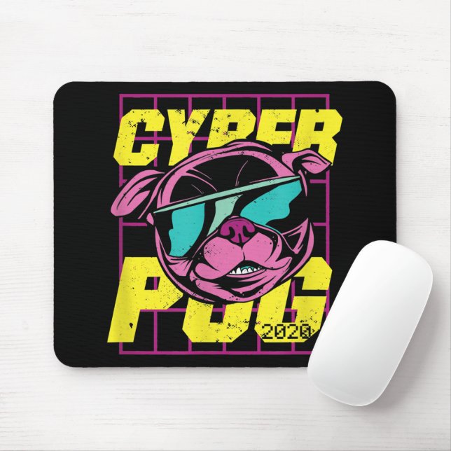 Mousepad Cyber Pug | Cachorro Legal (Com mouse)