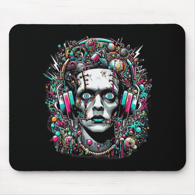 Mousepad Cyberpunk Bride Frankenstein (Frente)