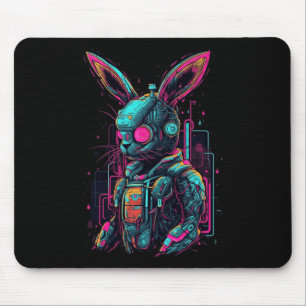 Mousepad Cyberpunk Bunny Cyborg Coelho Legal Páscoa de Joga