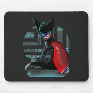 Mousepad Cyberpunk Ninja do gato Siamese