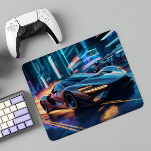Mousepad Cyberpunk Speedster: Supercarro Futurístico na Cid
