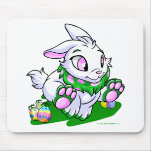Mousepad Cybunny verde que compete através dos neggs
