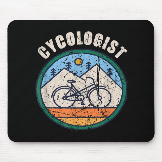 Mousepad Cycologist Funny Bicicleta Ciclografando Presente  (Frente)