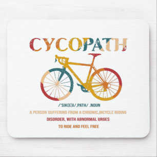 Mousepad Cycopath Funny Cycling para Ciclistas e Bikers