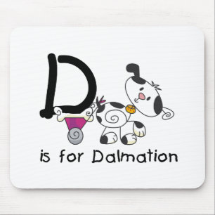 Mousepad D é para t-shirt e presentes de Dalmation