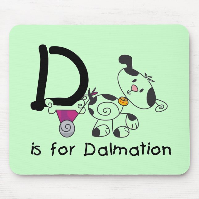 Mousepad D é para t-shirt e presentes de Dalmation (Frente)