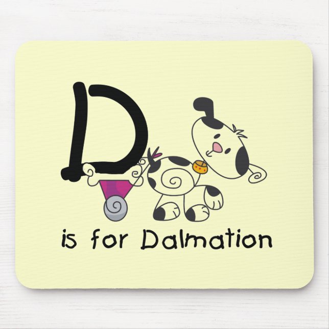 Mousepad D é para t-shirt e presentes de Dalmation (Frente)