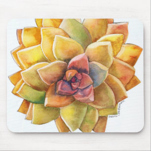 Mousepad da aguarela de Graptopetalum
