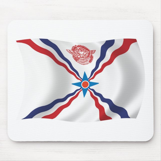 Mousepad da Bandeira da Nação Assíria (Frente)