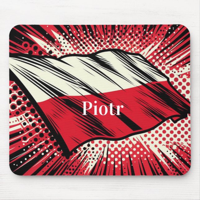 Mousepad da bandeira polonesa (Frente)