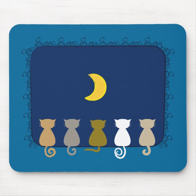 Mousepad da lua e dos gatos (Frente)