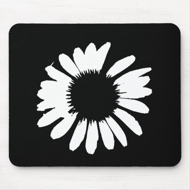 Mousepad Da "margarida preta margarida" - & branca louca (Frente)