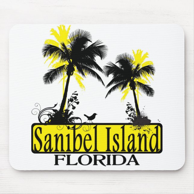 Mousepad da palmeira da Flórida Sanibel Island (Frente)