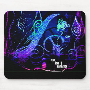 Mousepad da paz, do amor & da imaginação