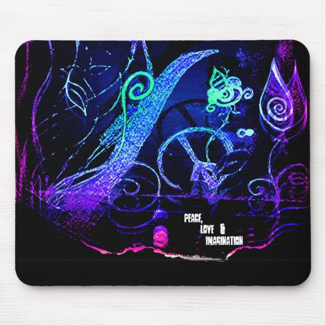 Mousepad da paz, do amor & da imaginação (Frente)