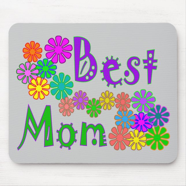 Mousepad Da "presentes retros do dia das mães das flores (Frente)
