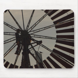 Mousepad da silhueta do moinho de vento