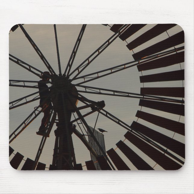 Mousepad da silhueta do moinho de vento (Frente)