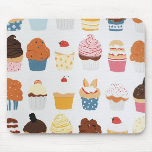 Mousepad da variedade dos cupcakes