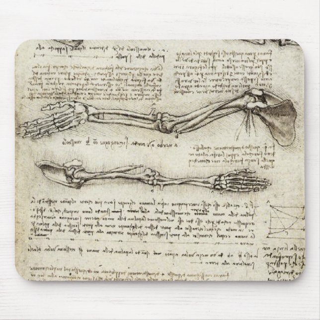 Mousepad Da Vinci, Leonardo - estudo da anatomia (Frente)