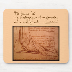 Mousepad da Vinci: "O pé humano é… "