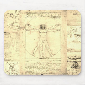 Mousepad Da Vinci Vitruvian Collage