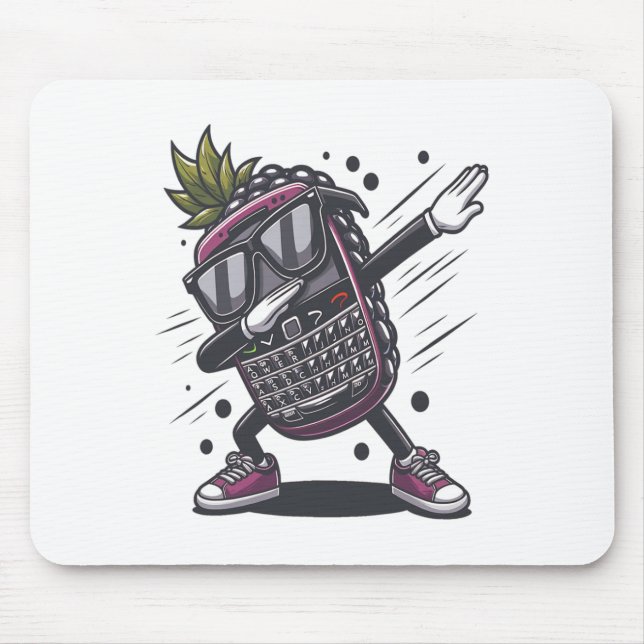 Mousepad Dab Blackberry Dancing Dabbing Blackberry Fruta (Frente)