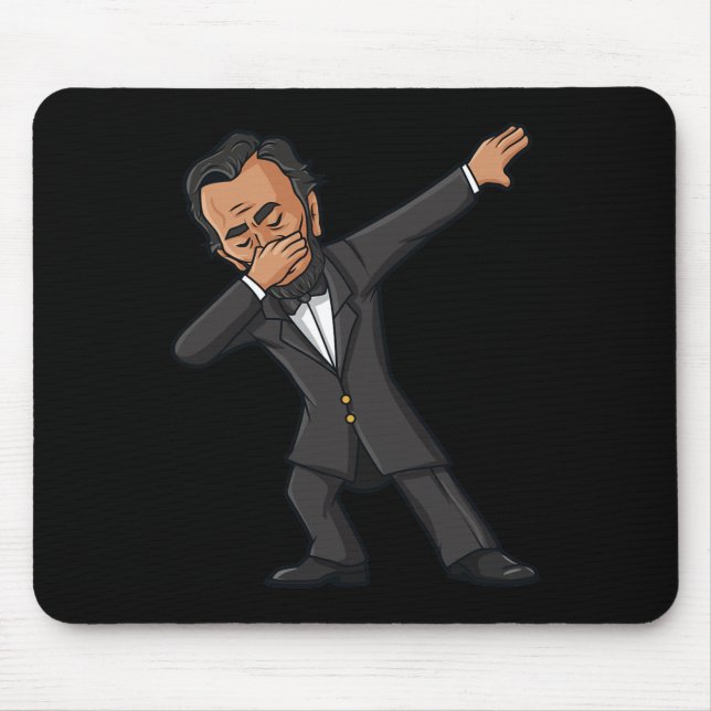Mousepad Dabbing Abraham Lincoln 4 de julho Abe Dab Boys G (Frente)