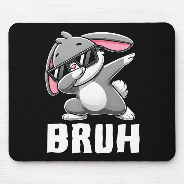 Mousepad Dabbing Bunny Bruh Memória Day Dab Bunny Teens (Frente)