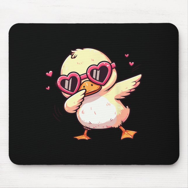 Mousepad Dabbing Dance Duck Heart Sungles  (Frente)