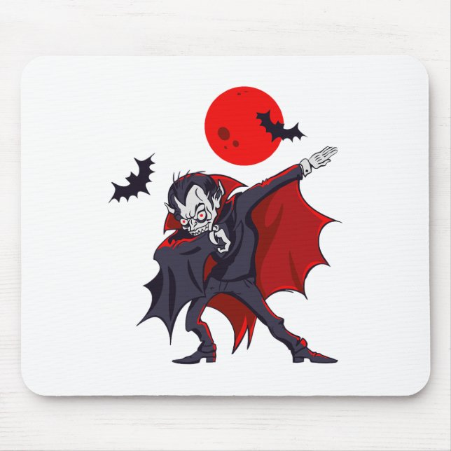 Mousepad Dabbing Dracula Vampiro Conde Halloween Dabula Gif (Frente)