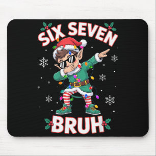 Mousepad Dabbing Elfo Six Seven Bruh Natal 67 Meme Xmas
