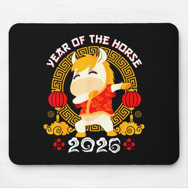 Mousepad Dabbing Horse Chinese New Year Of The Horse2026  (Frente)
