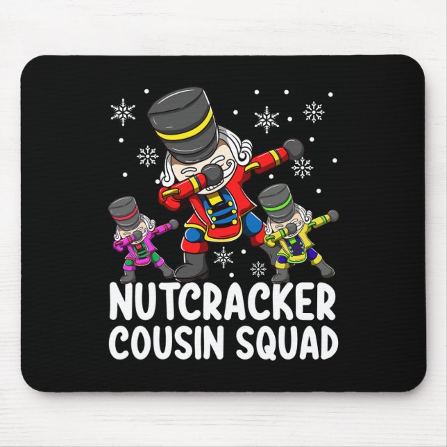 Mousepad Dabbing Nutcracker Cousin Esquadrão Engraçado Corr (Frente)