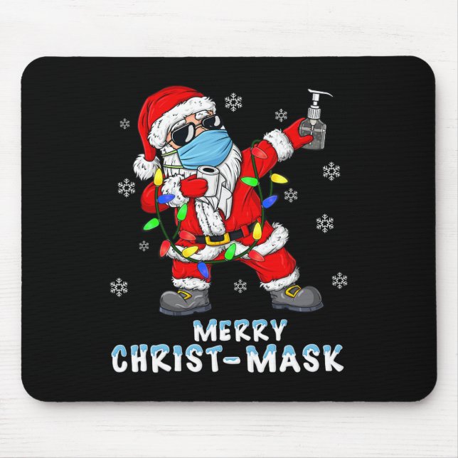 Mousepad Dabbing Papai Noel Feliz Natal Festa De Natal (Frente)