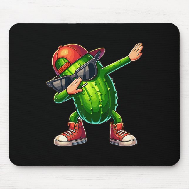 Mousepad Dabbing Pickle Dancing Pepino Picker Engraçado (Frente)