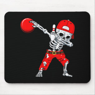 Mousepad Dabbing Skeleton Boliche Diversão Skull Halloween